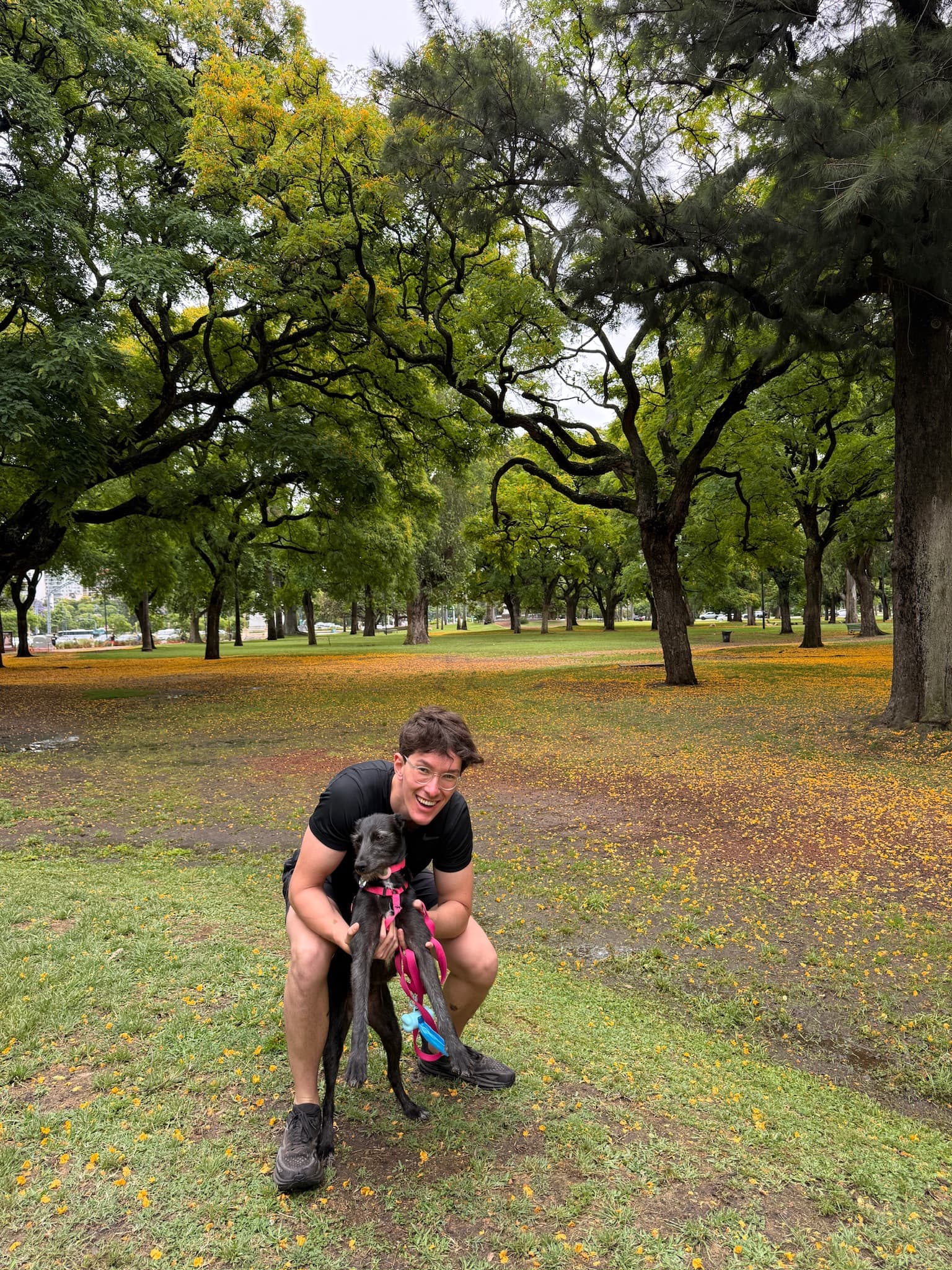 Ian Rutger, Founder of PAX Pet Transport, with his dog